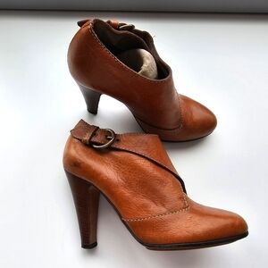 Moschino Cheap and Chic Leather Ankle Boots Brown 35.5